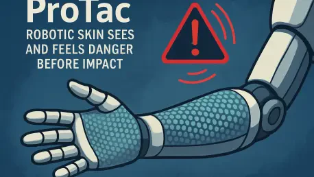 ProTac: Robotic Skin Sees and Feels Danger Before Impact