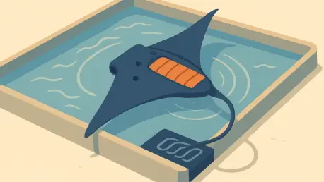 Magnetic Fields Unite Power and Motion in Soft Manta Robot