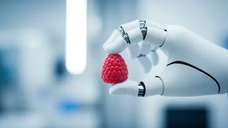 Soft Robot Hand Bends to See and Feel Like a Human